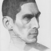 Portrait d'un homme au crayon graphite