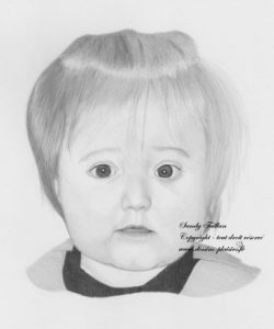 Dessin d'un portrait de petite fille