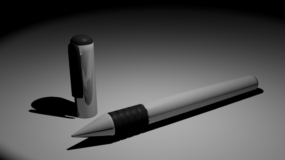 Stylo 1 modélisé avec Blender